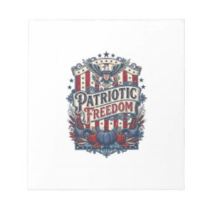 Patriotic Fall Harvest Vector Graphic Tee Notepad