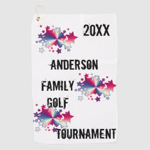 Patriotic Family Golf Tournament USA Stars Towel