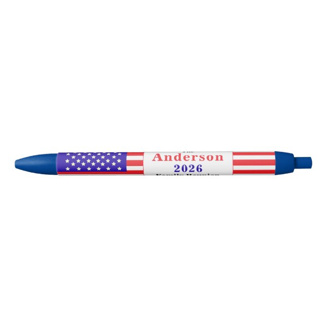 Patriotic Family Reunion Black Ink Pen (Front)