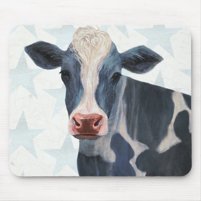 Patriotic Farm - Cow Mouse Mat (Front)