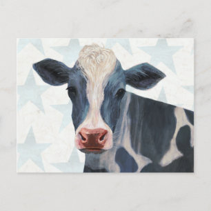 Patriotic Farm - Cow Postcard