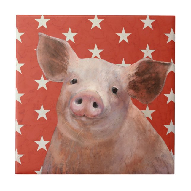 Patriotic Farm - Pig Tile (Front)