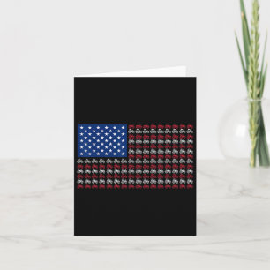 Patriotic Farmer 4th Of July American Flag Usa Tra Card