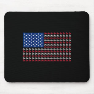 Patriotic Farmer 4th Of July American Flag Usa Tra Mouse Mat