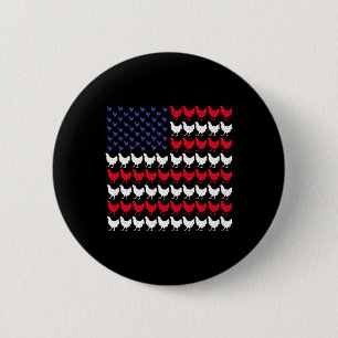Patriotic Farmers 4th Of July American Flag 6 Cm Round Badge