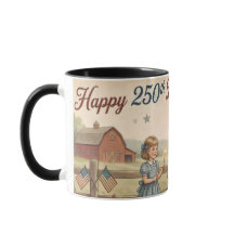 Patriotic Farmhouse, Vintage Happy 250th USA 2026,