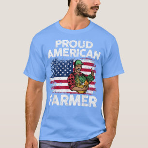 Patriotic Farming 4th Of July Proud American Far T-Shirt