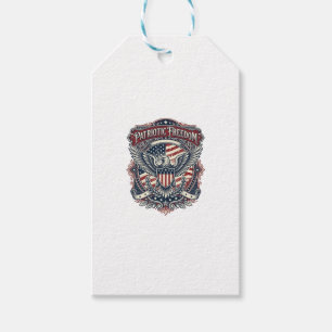 Patriotic Fathers Day Vector Graphic Tee Gift Tags