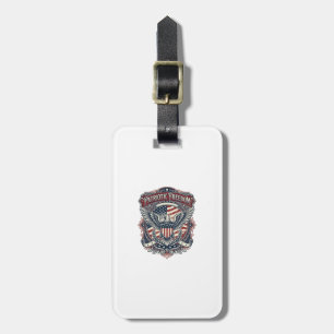 Patriotic Fathers Day Vector Graphic Tee Luggage Tag
