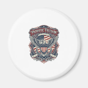 Patriotic Fathers Day Vector Graphic Tee Magnet