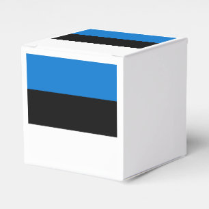 Patriotic favor box with Flag of Estonia