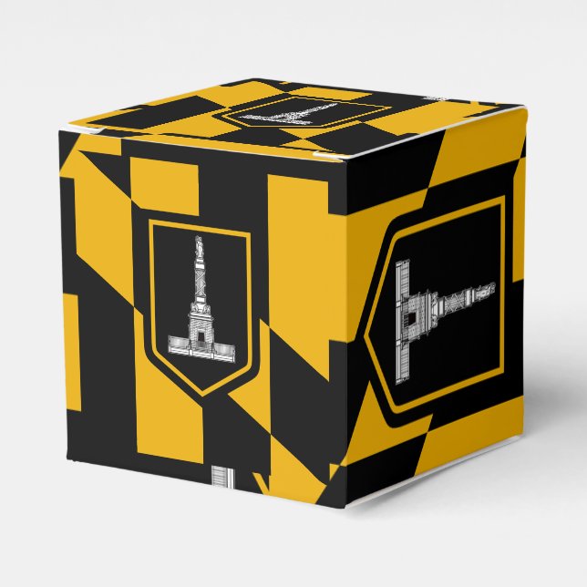 Patriotic favour box with Flag of Baltimore (Front Side)