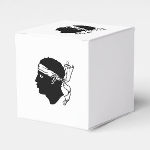 Patriotic favour box with Flag of Corsica