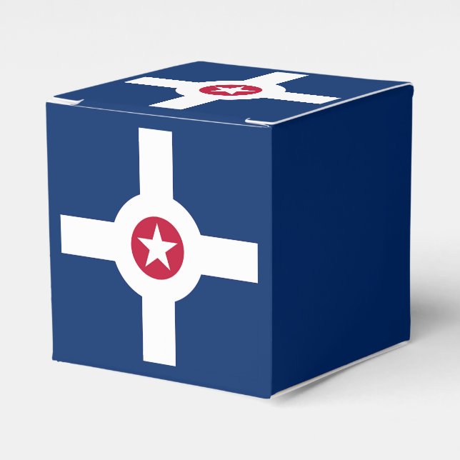 Patriotic favour box with Flag of Indianapolis (Front Side)