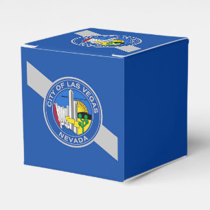 Patriotic favour box with Flag of Las Vegas