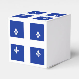 Patriotic favour box with Flag of Quebec