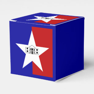 Patriotic favour box with Flag of San Antonio