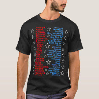 Patriotic Fifty States Red White Blue Ampersand St T-Shirt