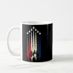 Patriotic Fighter Jet Usa Flag 4th Of July Men Coffee Mug