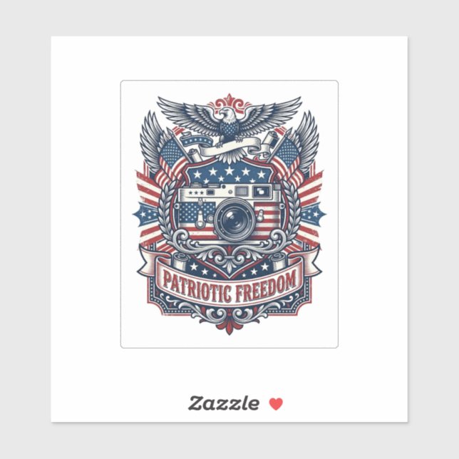 Patriotic Film Camera Lover Vector Graphic Tee (Sheet)