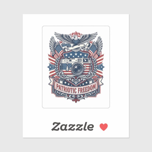 Patriotic Film Camera Lover Vector Graphic Tee (Sheet)