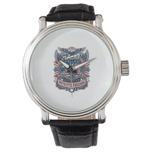 Patriotic Film Camera Lover Vector Graphic Tee Watch