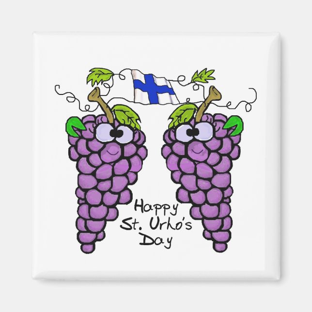 Patriotic Finnish Grapes Magnet (Front)