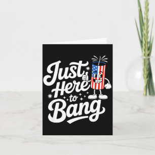 Patriotic firecracker us flag funny 4th of july card
