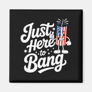 Patriotic firecracker us flag funny 4th of july magnet