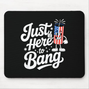 Patriotic firecracker us flag funny 4th of july mouse mat