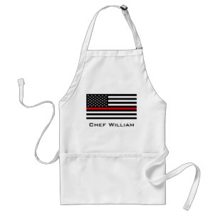 Patriotic Firefighter Style American Flag Standard Apron