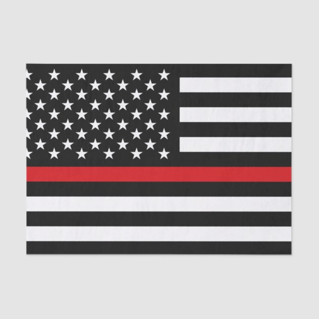 Patriotic Firefighter Style American Flag Tissue Paper (Front)