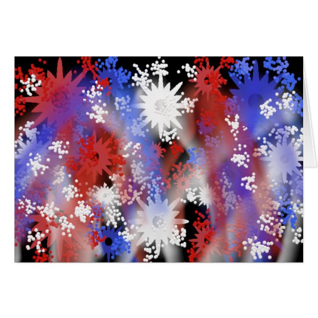 Patriotic Fireworks Cards (Front Horizontal)