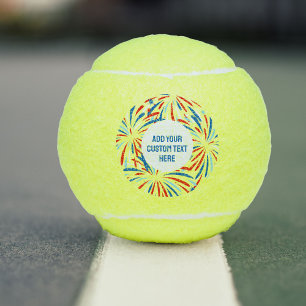 Patriotic Fireworks Custom 4th of July Party Tennis Balls