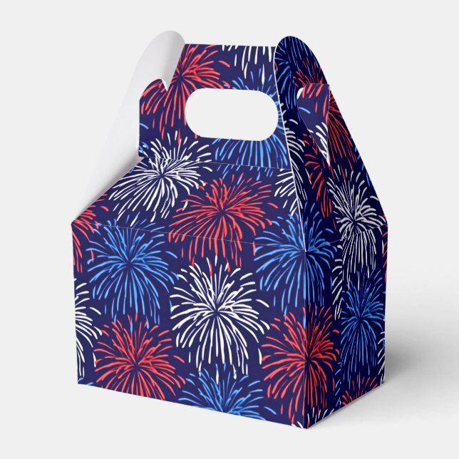 Patriotic Fireworks Favour Box (Front Side)