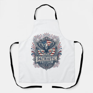 Patriotic Fireworks Festival Vector Graphic Tee_1 Apron