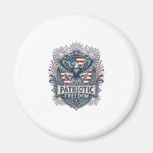 Patriotic Fireworks Festival Vector Graphic Tee_1 Magnet