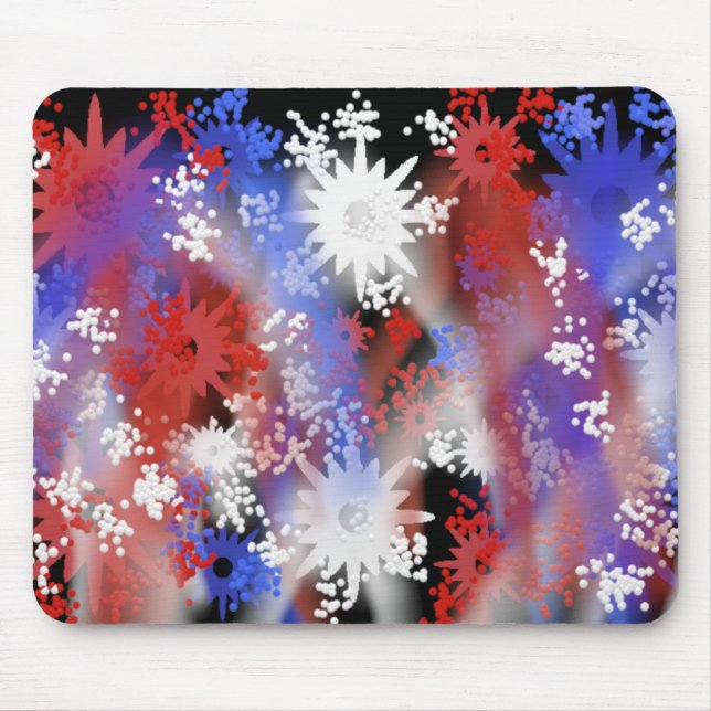 Patriotic Fireworks Mousepad (Front)