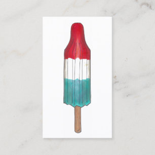Patriotic Fireworks Rocket Pop Popsicle USA July 4 Business Card