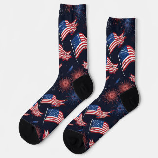 Patriotic Fireworks Socks