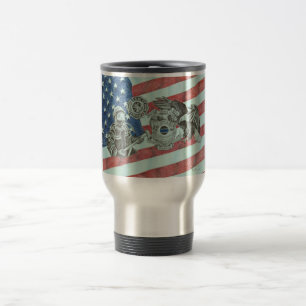Patriotic First Responder Travel Mug