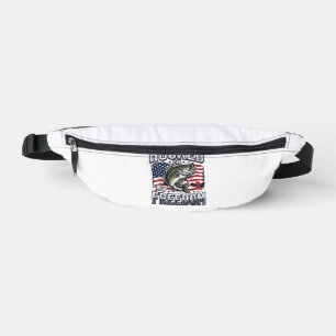 Patriotic Fishing Hooked On Freedom Vintage Bass Bum Bags