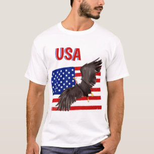 Patriotic Flag and Eagle T-shirt