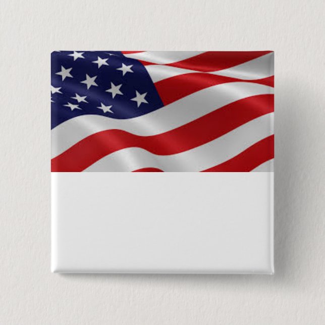 Patriotic flag button you can customise. (Front)