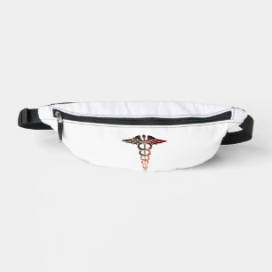 Patriotic Flag Caduceus Great For Nurses Dr'S Emt Bum Bags