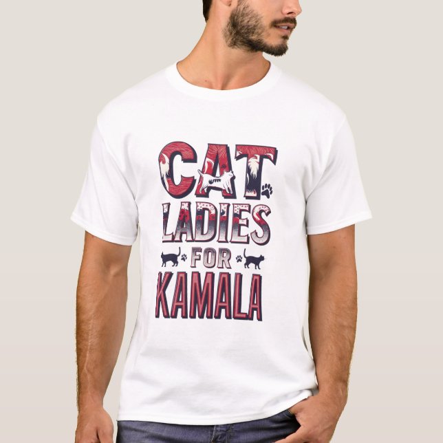 Patriotic Flag Colours Cat Ladies T-Shirt (Front)