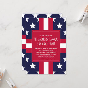 Patriotic, Flag Day, Summer Party, Cookout Invite