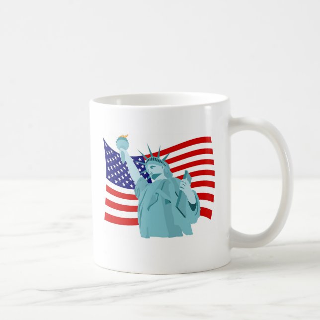 Patriotic Flag Design Coffee Mug (Right)