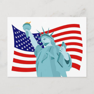 Patriotic Flag Design Postcard