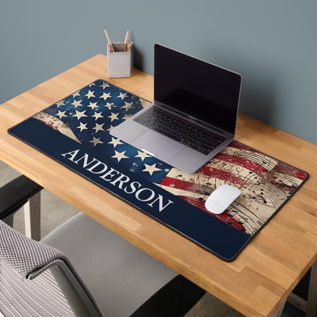 Patriotic Flag  Desk Mat (Office 2)